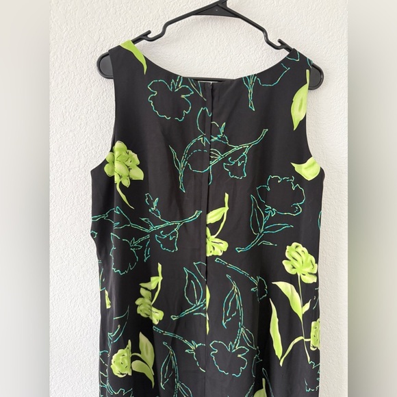 Studio 1 Women's Black Floral Maxi Dress 14 Petite Spring Vintage - Picture 11 of 14